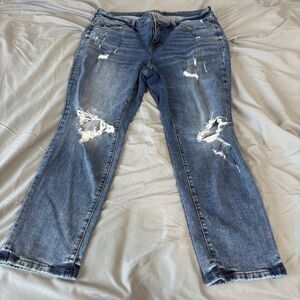 Torrid Jeans Women’s 16S Blue Boyfriend Straight Stretch Denim Cotton